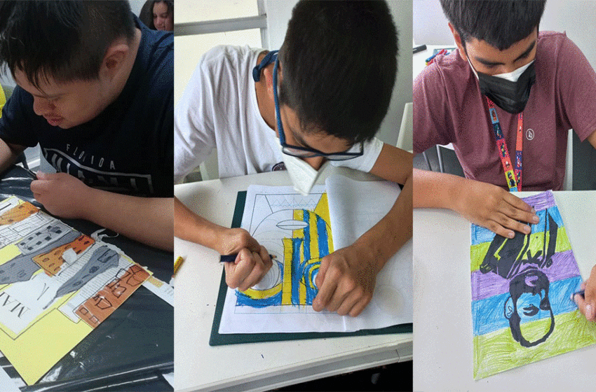  Niños y jóvenes con habilidades diferentes participan en talleres creativos