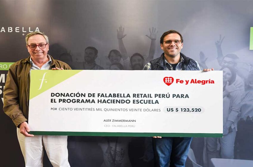  Falabella Retail dona más de 120 mil dólares a institución Fe y Alegría a través de su Programa Haciendo Escuela