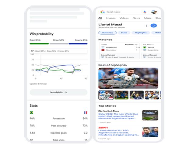  Google lanza nuevas funciones para estar al tanto de todas las novedades del campeonato mundial de fútbol