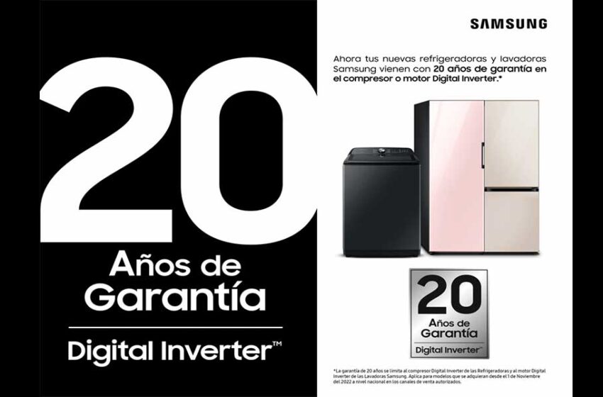  Samsung amplía a 20 años la garantía de los electrodomésticos con Digital Inverter