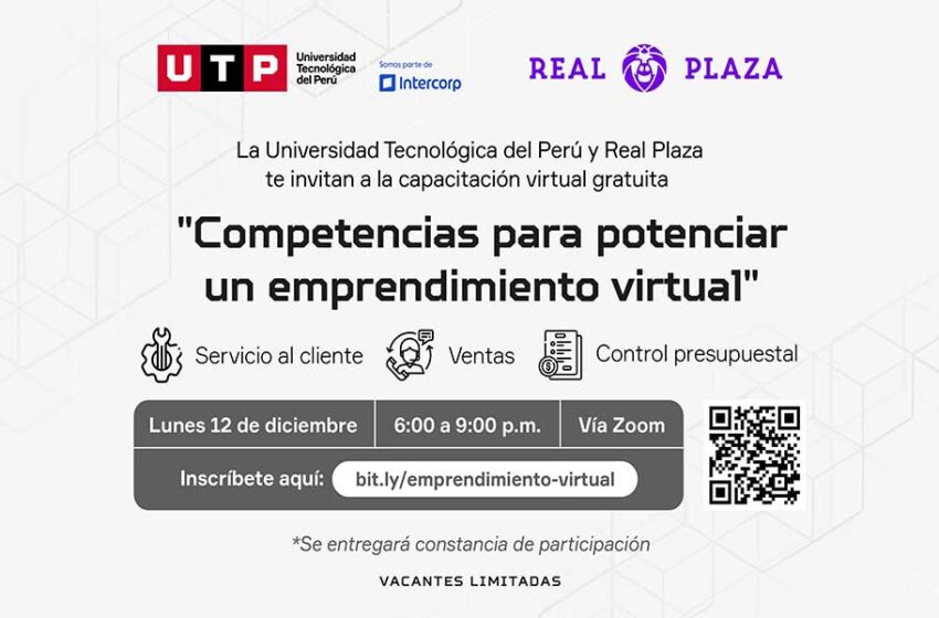  UTP y Real Plaza ofrecerán capacitación para potenciar emprendimientos virtuales