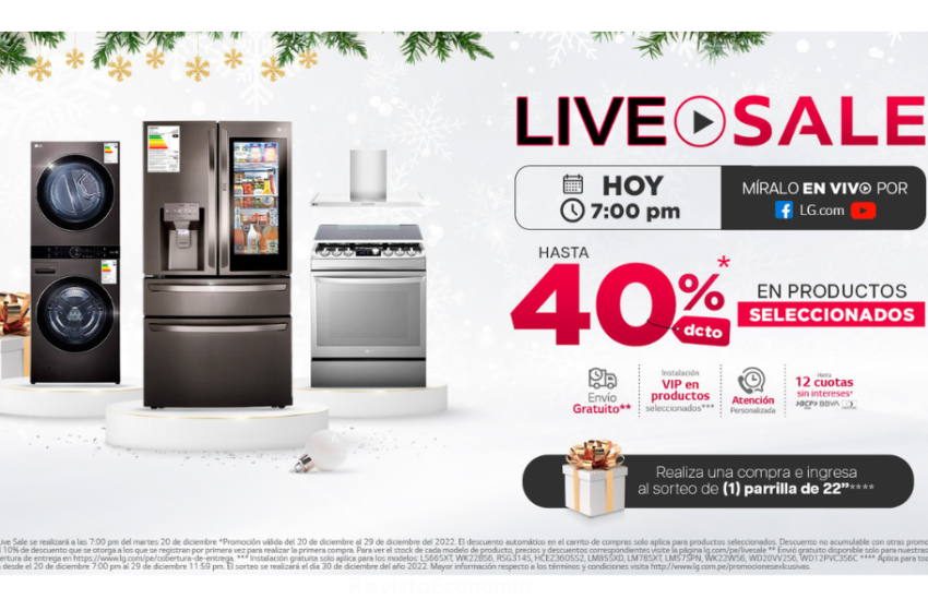  DESCUENTOS EN VIVO: LG REALIZARÁ TRANSMISIÓN ONLINE PARA OFRECER PRODUCTOS A PRECIOS EXCLUSIVOS.