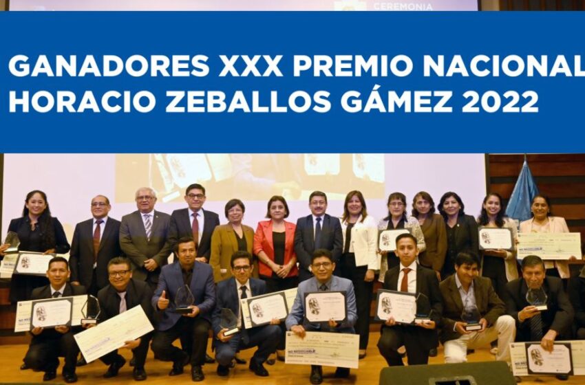  Derrama Magisterial premia a los ganadores del XXX Premio Nacional Horacio Zeballos Gámez 2022