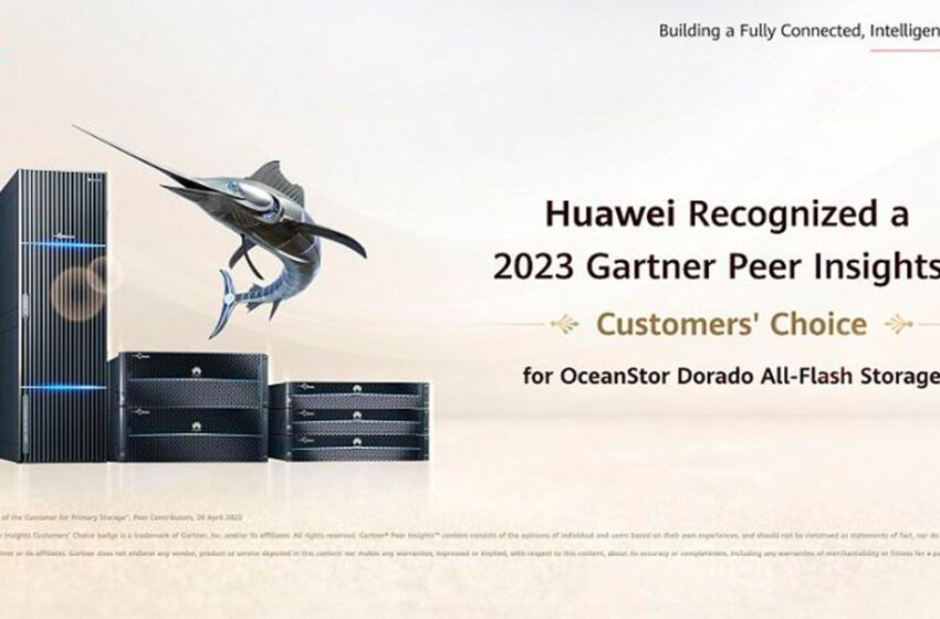  Huawei reconocida como Customers’ Choice en 2023 Gartner Peer Insights™ Voice of the Customer para almacenamiento primario para su almacenamiento all-flash OceanStor Dorado