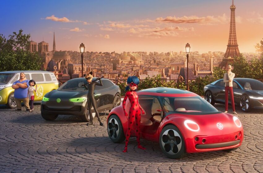  Los superhéroes de «Miraculous», Ladybug y Cat Noir, se unen a los autos eléctricos de Volkswagen