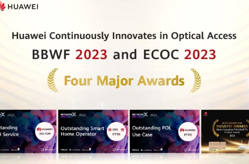  Huawei ganó cuatro premios en el campo del acceso óptico en BBWF 2023 y ECOC 2023