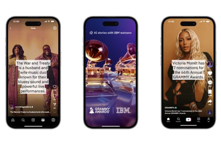  IBM presenta ‘AI Stories with watsonx’ para mejorar la experiencia digital de los fans de los premios GRAMMY